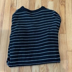 Fashion Nova XL Men’s Black and White Striped Sweater